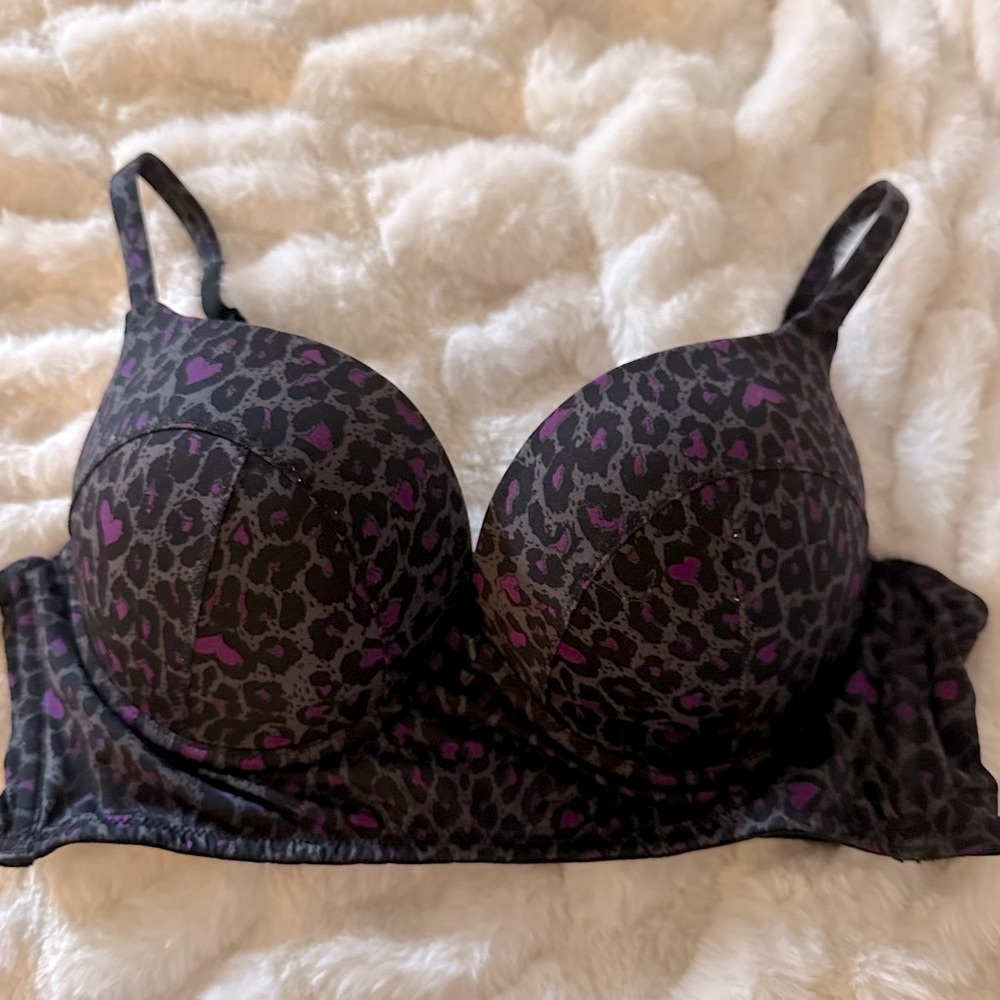 Black Heart Push Up Bra 34/B